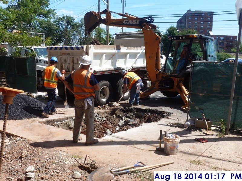 Started excavating for the water tie in connecting the Courthouse at Rahway Ave (800x600)